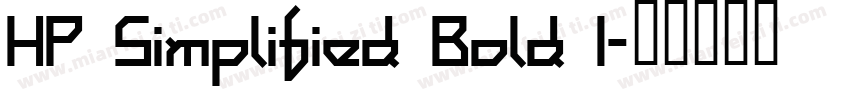 HP Simplified Bold I字体转换